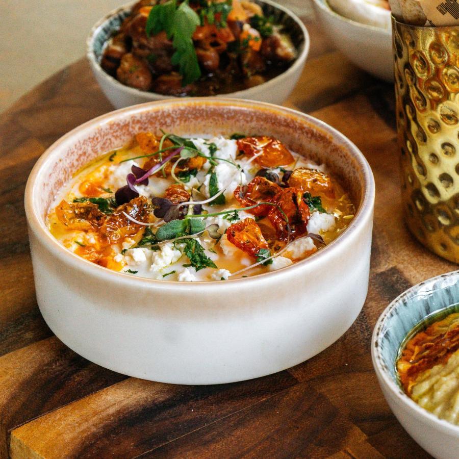Somerset West Bay Доха Экстерьер фото Labneh with olive oil, sumac, and olives